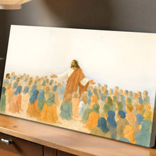 Load image into Gallery viewer, Jesus Speaking To Crowd Faith Wall Art