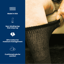 Load image into Gallery viewer, Men's Cotton Diabetic Crew Socks (Assorted)