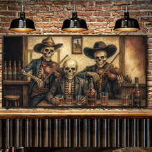 Load image into Gallery viewer, Cowboy Skeletons Western Bar Wall Art