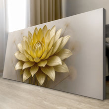 Load image into Gallery viewer, Golden Lotus Minimalist Abstract Wall Art III
