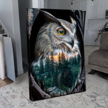 Load image into Gallery viewer, Owl Double Exposure Wall Art