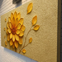Load image into Gallery viewer, Golden Dandelion Minimalist Abstract Wall Art IV