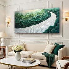 Load image into Gallery viewer, Green Rivers Abstract Wall Art III