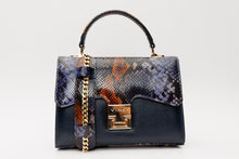 Load image into Gallery viewer, The Venezia Navy Blue Leather Handbag