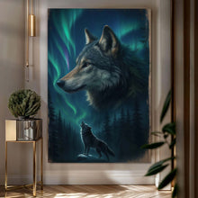 Load image into Gallery viewer, Wolf Double Exposure Wall Art IV