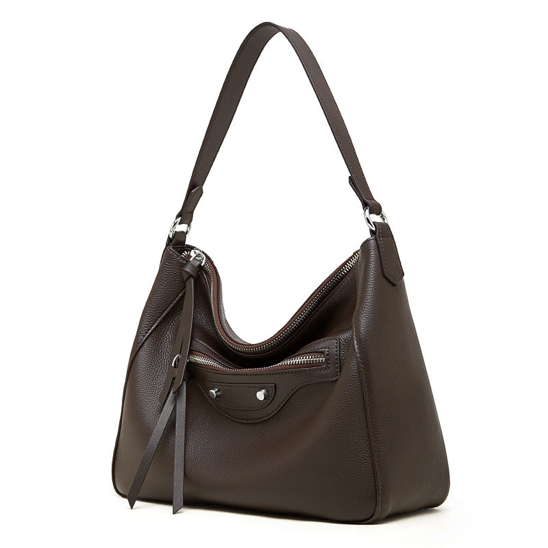Women's Large Capacity Genuine Leather Crossbody Bag | Retro Style