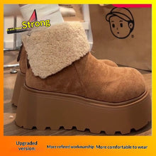 Load image into Gallery viewer, Women's Fleece-Lined Vintage Snow Boots - Warm Winter Ankle Boots with Rubber Sole