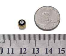 Load image into Gallery viewer, Gold Enamel Evil Eye Round Ball Spacer Beads, Sku#LD318