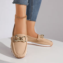Load image into Gallery viewer, Women's Metal Buckle Slip-On Loafers - Casual Suede Leather Comfort Shoes