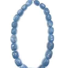 Load image into Gallery viewer, Quality Genuine Aquamarine Graduate Faceted Barrel Shape Beads, 12x15mm-18x24mm Blue Aquamarine Beads, 15.5'' Full Strand, SKU#U1205