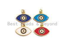 Load image into Gallery viewer, Enamel Evil Eye Charm, Red Blue White eye pendant, Enamel eye charm, Protection eye charm, 11x14mm,sku#F939