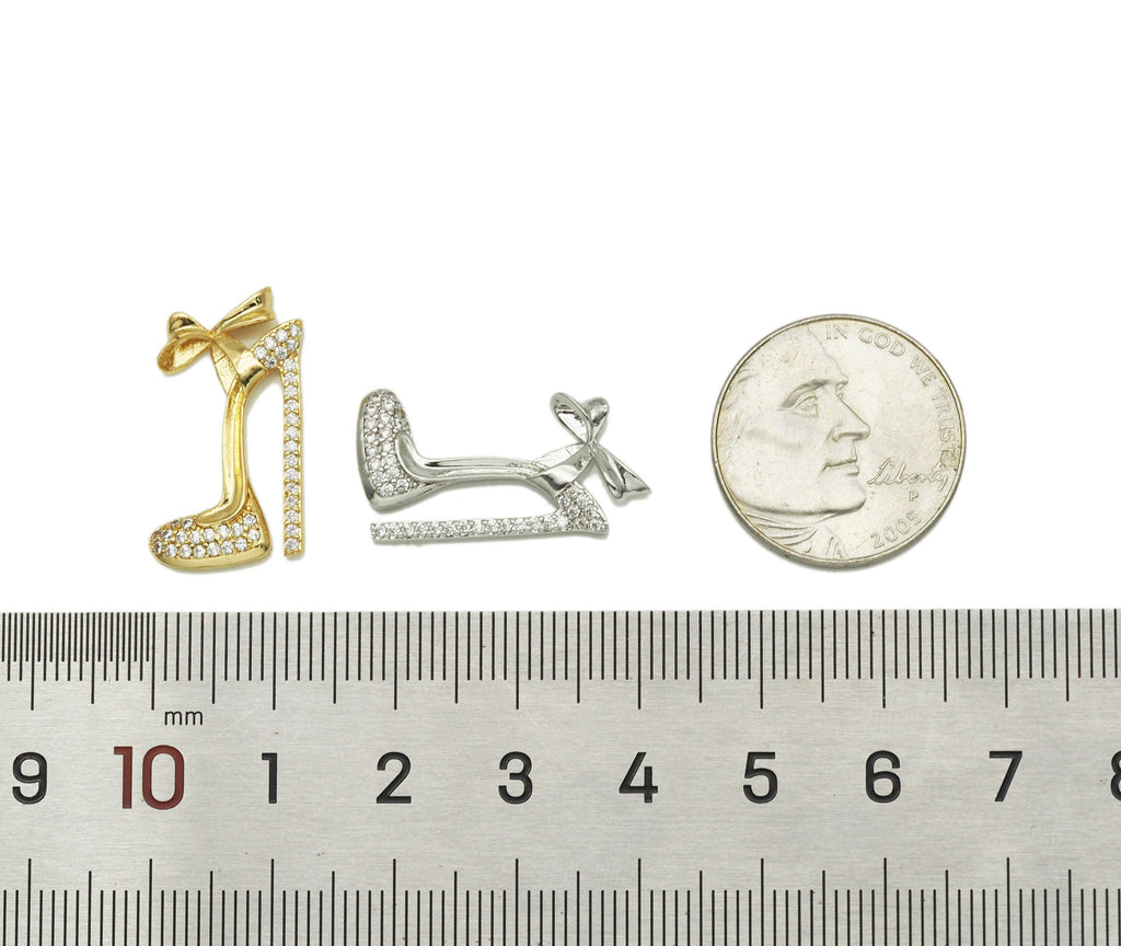 CZ High Heel Charm, Sku#B157