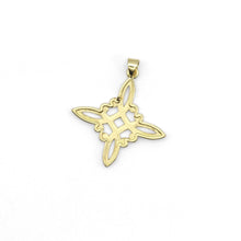 Load image into Gallery viewer, Gold Chinese Knot Flower Shape Charm, Sku#LK827