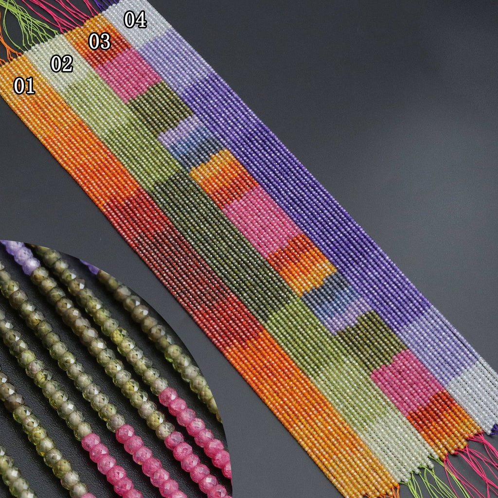 2x3mm Faceted Rondelle CZ Beads, Sku#U2129