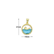 Load image into Gallery viewer, Whale On Blue Ocean Charm Pendant, Sku#LD702