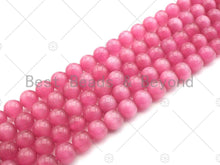 Load image into Gallery viewer, Cat's Eye Dark Pink Round Beads, 6mm/8mm/10mm/12mm Smooth beads, UA164