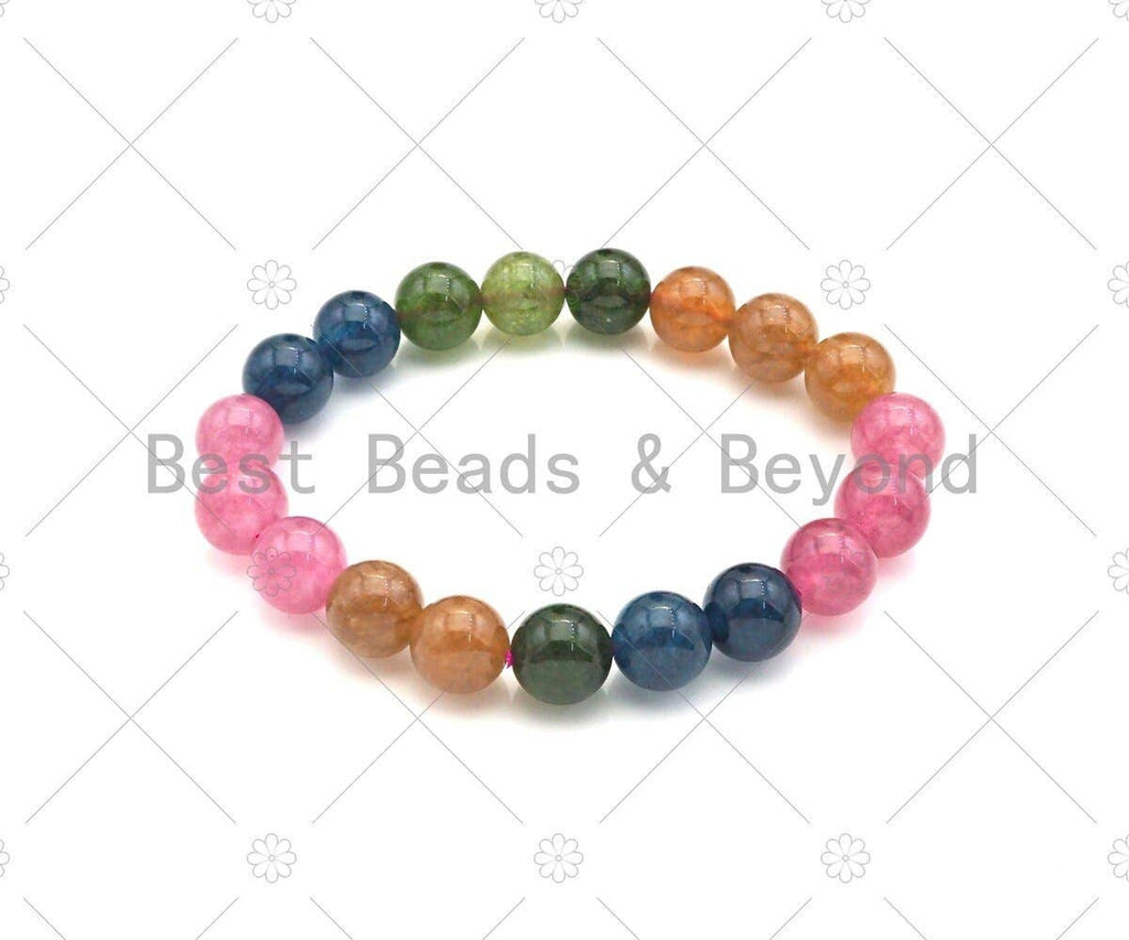 Natural Watermelon Quartz Stretchy Bracelet
