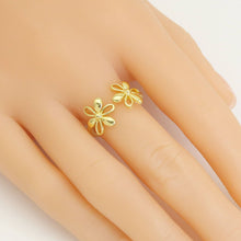 Load image into Gallery viewer, Daisy Flower Gold Silver Adjustable Ring, Sku#A196