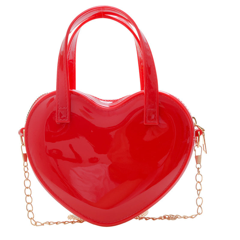 Women's Jelly Heart Mini Crossbody Bag – Cute PVC Shoulder Bag