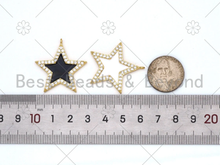 Load image into Gallery viewer, CZ Enamel Star Charm, Sku#LK435