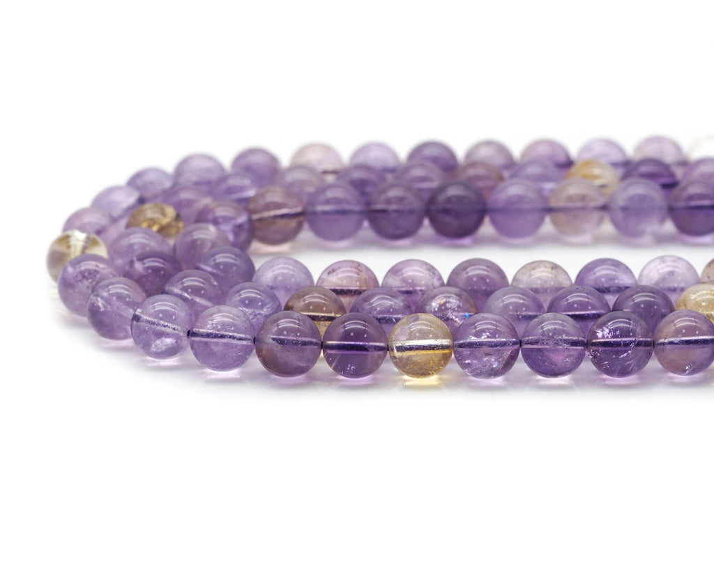 Genuine High Quality Ametrine Round Smooth Beads, Sku#U1396