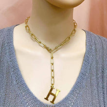 Load image into Gallery viewer, Large Plain Initial Alphabet Letter Charm, SKU#A219