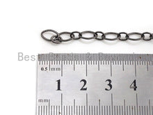 Load image into Gallery viewer, 5x8mm Texturized Oval link chain, wholesale chain, unfinished chain, sku#E501