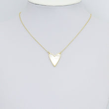 Load image into Gallery viewer, White Mother of Pearl Gold Heart Connector Charm Pendant,Sku#LK1216