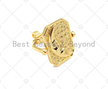 Load image into Gallery viewer, 18K Gold Sun Face Cresent Moon Medallion Pendant/Charm,Two Sided Rotating Charm, 22x36mm,Sku#LK249