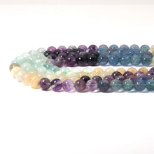 Load image into Gallery viewer, Genuine Rainbow Fluorite Round Smooth Beads, 8mm/10mm/12mm, Sku#U1587