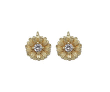 Load image into Gallery viewer, Gold CZ Daisy Flower Sunflower Charm, Sku#LX87