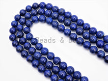 Load image into Gallery viewer, High Quality Natural Lapis Smooth Round Beads, U348