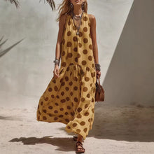Load image into Gallery viewer, Women's Digital Print Short Sleeve Loose Maxi Dress – Knit Fabric