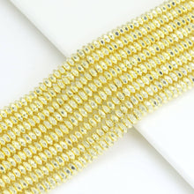 Load image into Gallery viewer, Gold Rondelle Hematite Beads, Bright Gold Hematite Rondelle Spacer Beads, Sku#S34