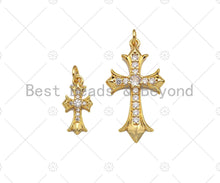 Load image into Gallery viewer, CZ Micro Pave Cross Shape Pendant/Charm,Cubic Zirconia Charm L512