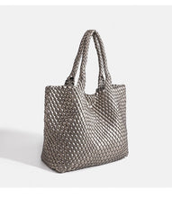 Load image into Gallery viewer, Handwoven Woven Shoulder Bag - Premium PU Leather Underarm Bag for Women