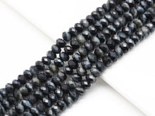 Load image into Gallery viewer, High Quality Dark Blue Faceted Rondelle Tiger Eye Beads, Sku#UA259