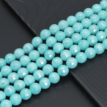Load image into Gallery viewer, Mystic Amazonite Jade Round Faceted Beads, Sku#U2217