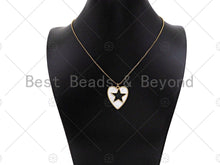 Load image into Gallery viewer, Enamel Colorful Star On Heart Shape Pendant, Enamel Jewelry,Sku#L486