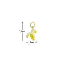 Load image into Gallery viewer, Enamel Banana Gold Charm Pendant,Sku#LX846