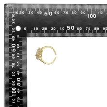 Load image into Gallery viewer, Clear CZ Rectangle CZ Flower Adjustable Ring, Sku#A155