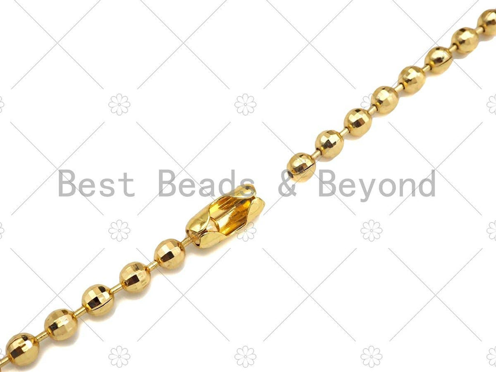 4mm Ball Necklace Bracelet, 17''/7'', Sku#LD71