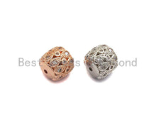 Load image into Gallery viewer, CZ Micro Pave Drum Barrel Fancy spacer beads, sku#X113