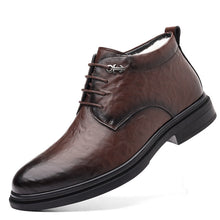 Load image into Gallery viewer, Women's Fleece-Lined High-Top Leather Shoes | Insulated Lace-Up Winter Boots