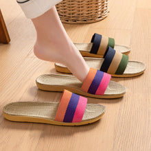 Load image into Gallery viewer, Breathable Linen Slippers - Deodorizing Sweat-Absorbing Indoor Outdoor Slides
