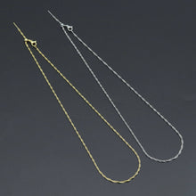 Load image into Gallery viewer, Gold Silver Twisted Waveline Chain Adjustable Necklace, Sku#LD630