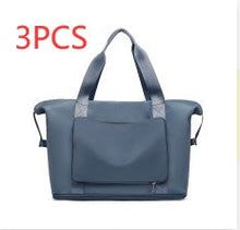 Load image into Gallery viewer, Foldable Travel Gym Bag for Women – Large Capacity Waterproof Duffel Bag with Wet Pocket &amp; Luggage Strap