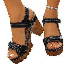 Load image into Gallery viewer, Women's Thick Sole High Heel Sandals | Single Strap Buckle Summer Shoes