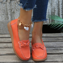 Load image into Gallery viewer, Women's Woven Flat Shoes | PU Upper Slip-On Round Toe Casual Flats