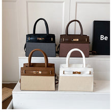 Load image into Gallery viewer, Women's Retro Color-Block Crossbody Bucket Bag – PU Leather Shoulder Bag